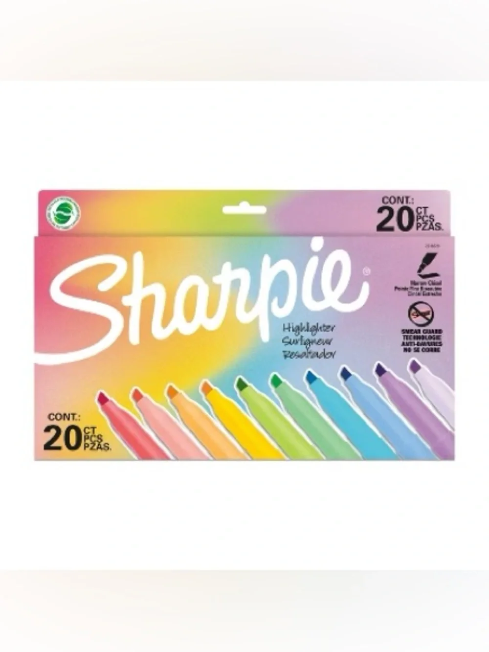 Sharpie Highlighter Set 20 Pack Assorted Fluorescent Pastel Colors